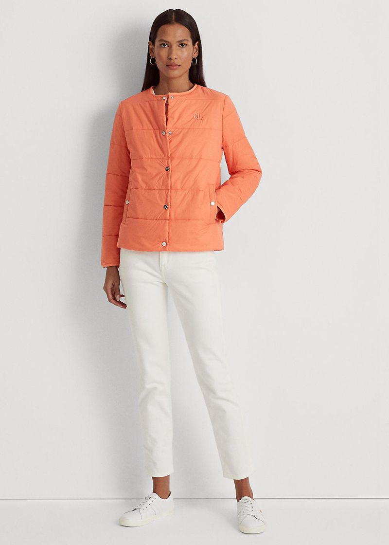 Chaqueta Lauren Mujer Quilted Chile Naranjas AFBLV-6280